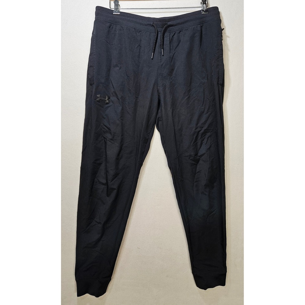 Under Armour UA Men's Sportstyle Elite Jogger Pants, Sz XL, Black, 1351089, EUC